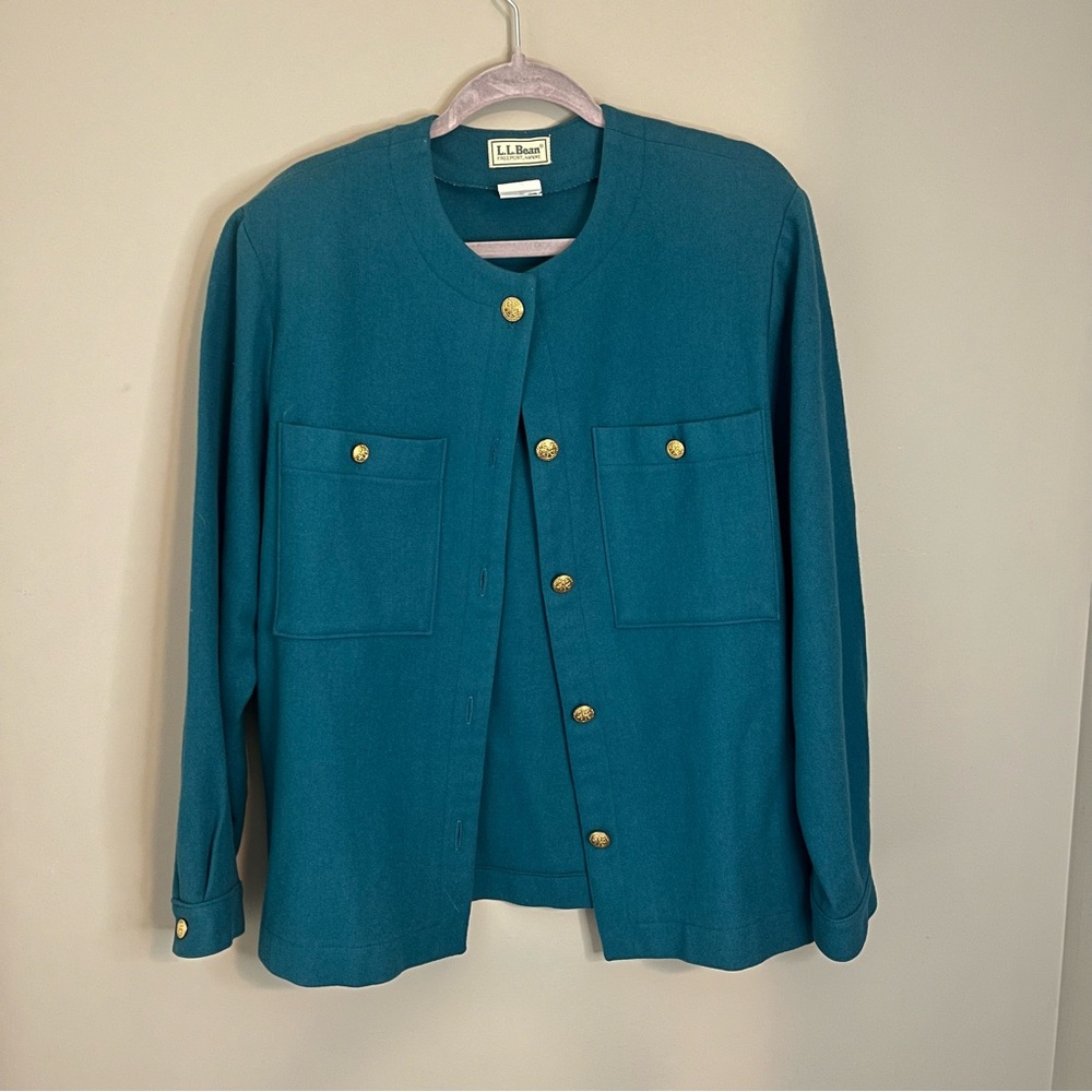 Vintage L.L. Bean Women's Teal Jacket